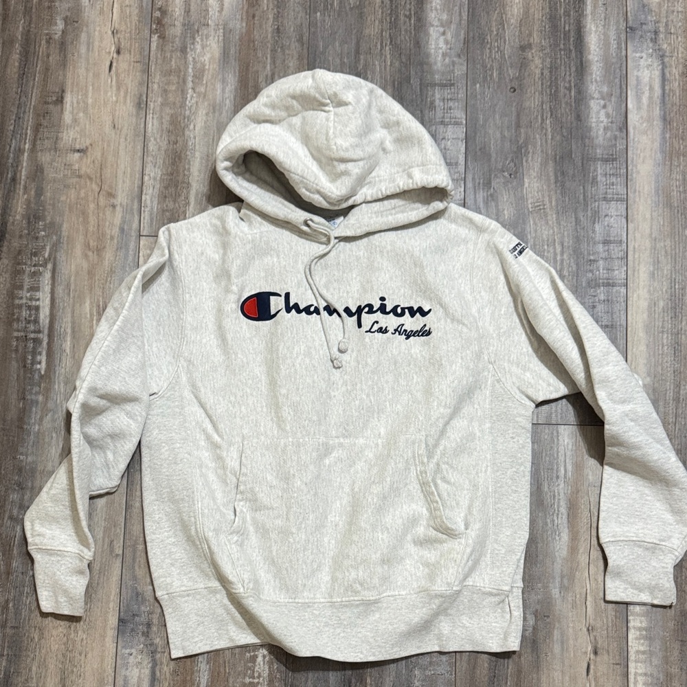 Champion Men's Light Gray Hoodie